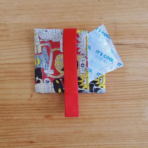 お弁当に！保冷剤ケース付き お弁当箱ゴムバンド ランチベルト