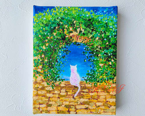 「旅の始まり」　手描き　油絵　風景画　原画　油彩画 セールス】「秋の始」 手描き 油絵 油彩画 風景画 原画 - メルカリ