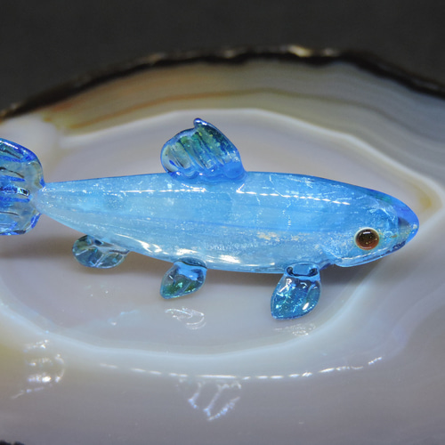 ガラス　造形作品　　目白 ガラスの造形・ちっこい魚 5匹目 その他置物 硝子細工屋 通販