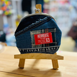 ハンドメイド デニムリメイク バッグ サロペットリメイク14 トートバッグ たっぷりサイズ やわらかタイプ ポケット付