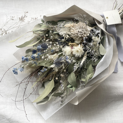 デルフィニウムのドライフラワースワッグ】ドライフラワー スワッグ