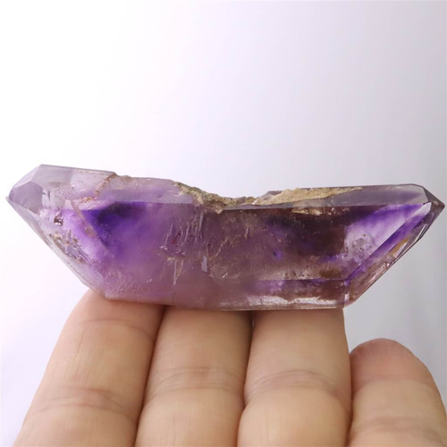 ブランドバーグ産 アメジスト エレスチャル原石 曲がり水晶 D.T. 41.9g