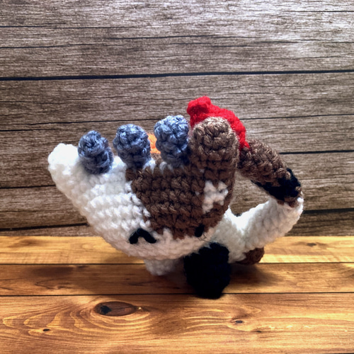 五徳猫（三毛）【あみぐるみ】 あみぐるみ 藻野草 通販 19390180