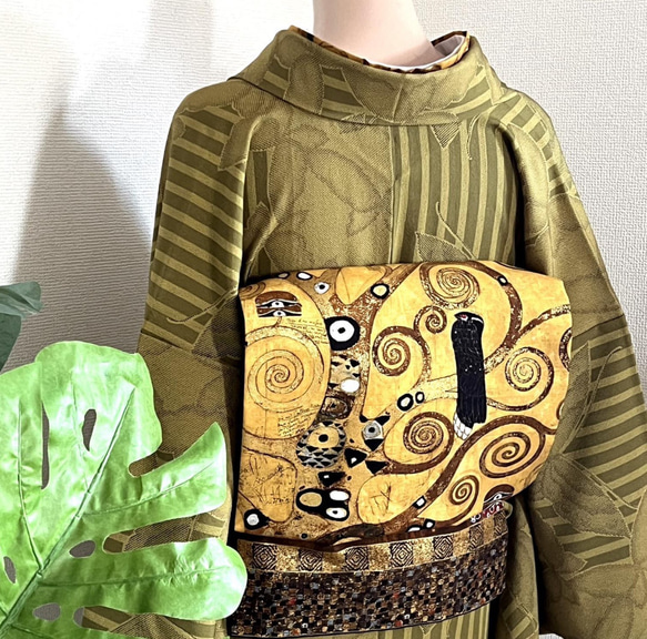 作り帯 クリムト 楽天市場】【MAX10%OFFクーポン配布中】名古屋帯 クリムト 接吻 染め帯