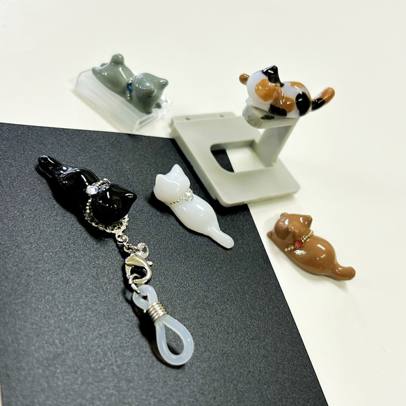 ぶら下がり猫さん アンブレラマーカー チャーム ストラップ ボール
