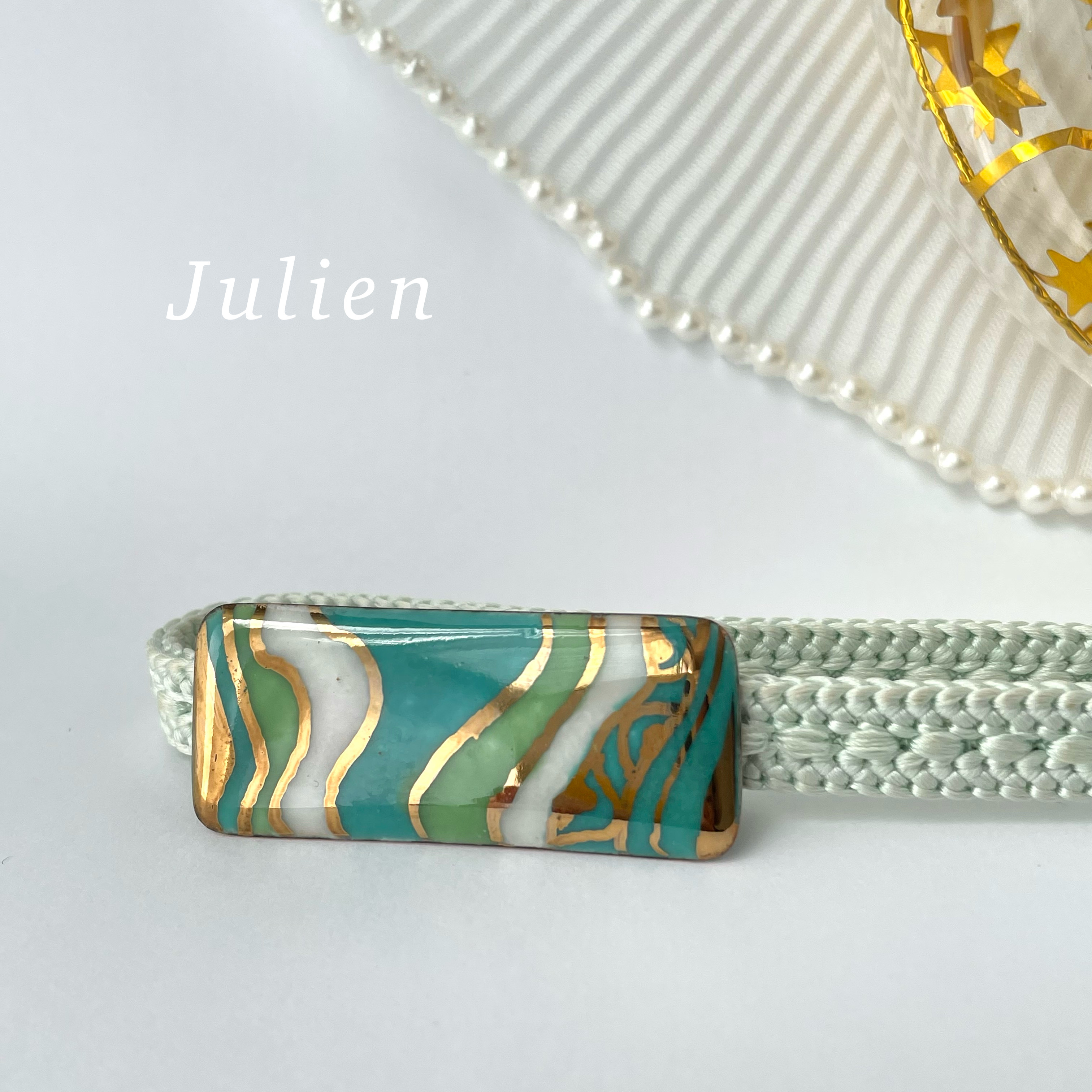 七宝焼き帯留め  (824)