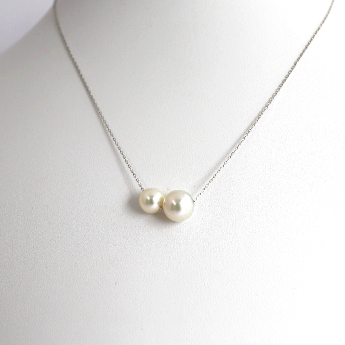 大粒　あこや真珠　ネックレス　8.5-9ｍｍ　7-7.5ｍｍセット　K１８WG