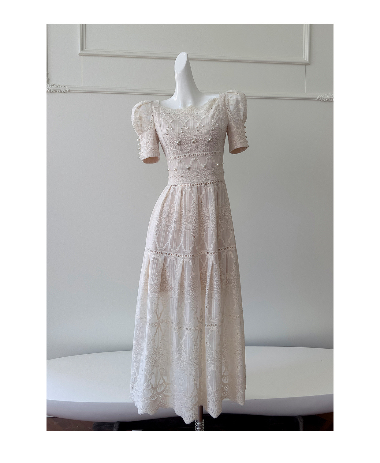 ドレス パーティー ウェディング ワンピース ロング プリンセス 刺繡 上品 高級感 優雅 韓国風 結婚式 お呼ばれ