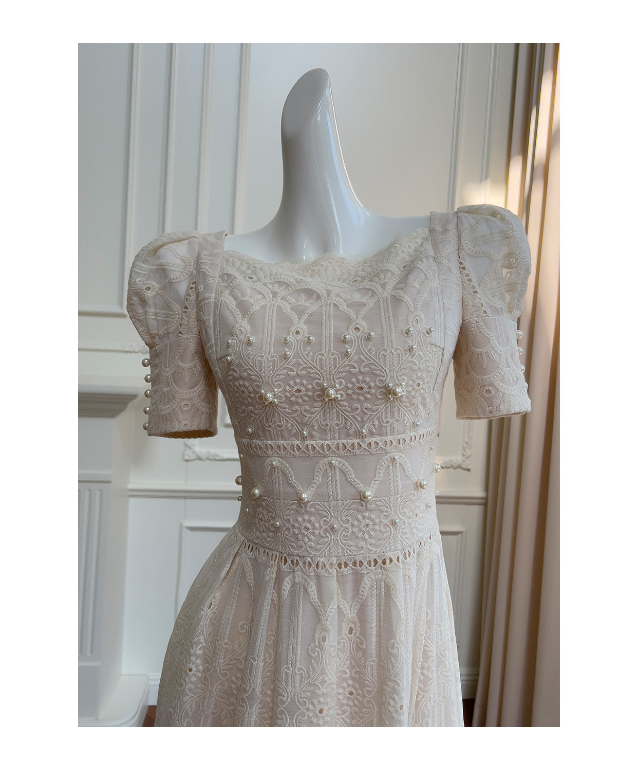 ドレス パーティー ウェディング ワンピース ロング プリンセス 刺繡 上品 高級感 優雅 韓国風 結婚式 お呼ばれ