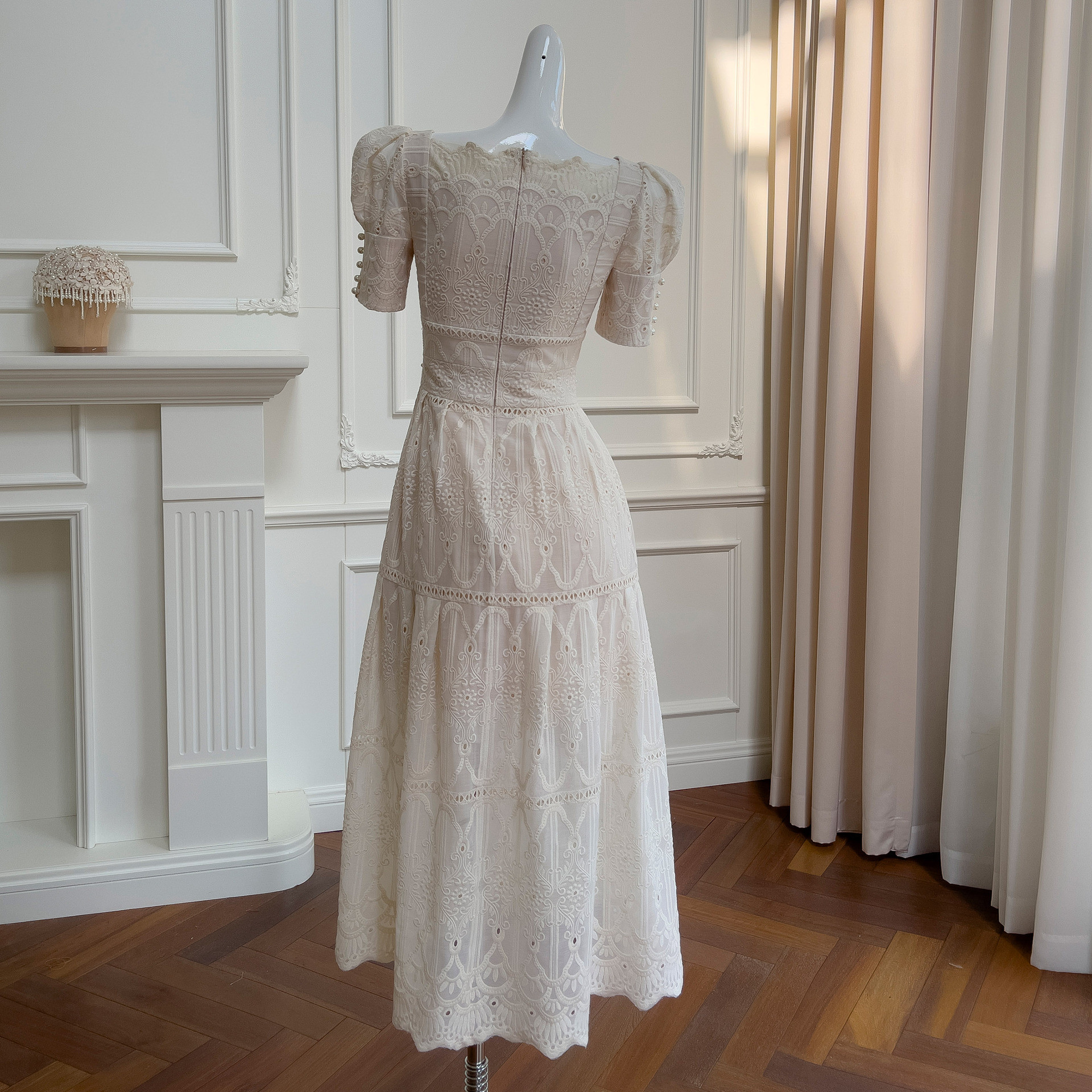 ドレス パーティー ウェディング ワンピース ロング プリンセス 刺繡 上品 高級感 優雅 韓国風 結婚式 お呼ばれ