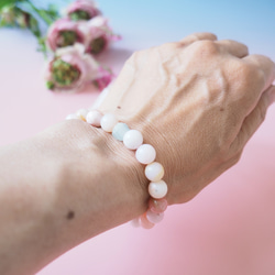 愛を叶え、出会いを引き寄せるピンクオパールとアクアマリンのブレスレット✨恋愛成就や復縁に 6枚目の画像