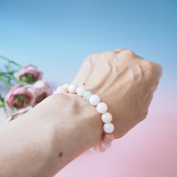 愛を叶え、出会いを引き寄せるピンクオパールとアクアマリンのブレスレット✨恋愛成就や復縁に 14枚目の画像