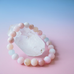 愛を叶え、出会いを引き寄せるピンクオパールとアクアマリンのブレスレット✨恋愛成就や復縁に 7枚目の画像