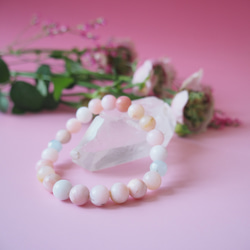 愛を叶え、出会いを引き寄せるピンクオパールとアクアマリンのブレスレット✨恋愛成就や復縁に 15枚目の画像