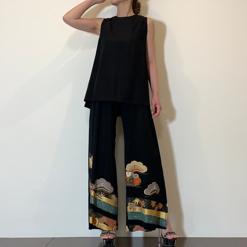 NO８８　着物リメイク　留袖リメイク　パンツセットアップ　　ワンピース NO88 着物リメイク 留袖リメイク セットアップ ワンピース