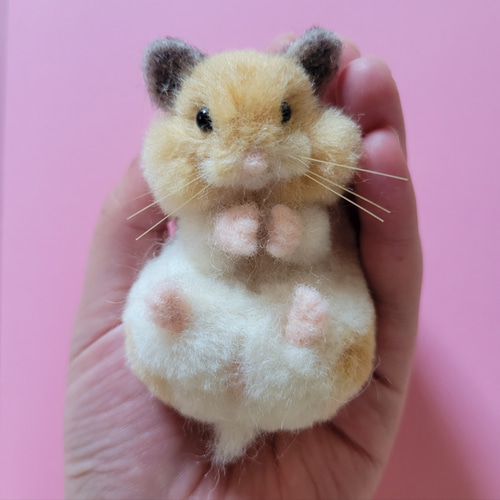 ハムスター 羊毛フェルト リングピロー プレゼント ぬいぐるみ 人形