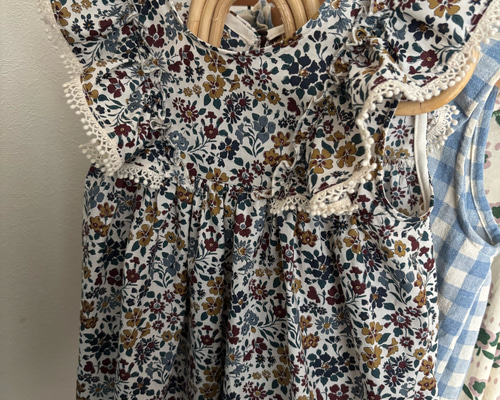 リバティ生地使用⭐︎フリルワンピース キッズワンピース 子供服