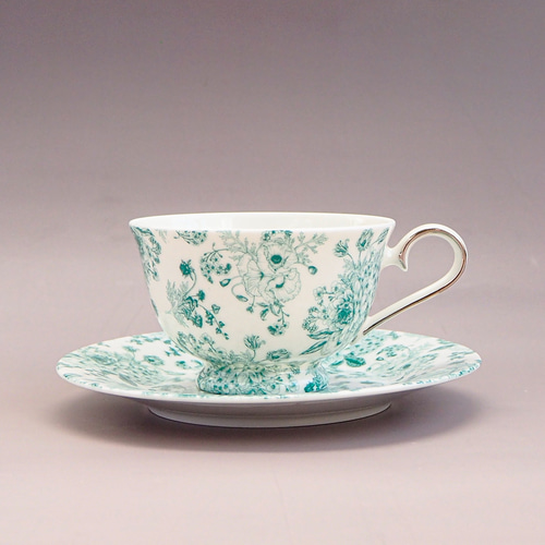 user_aed8ed66カップソーサー ボタニカルフラワー グリーン ティーカップ＆ソーサー（兼用タイプ