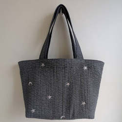 専用商品 ヌビ ランチトートLサイズ✱ハート✱ムーンスター✱ハンドメイド ✱受注制作✱ヌビバッグ Lサイズ/ヌビトートバッグ/ ランチ