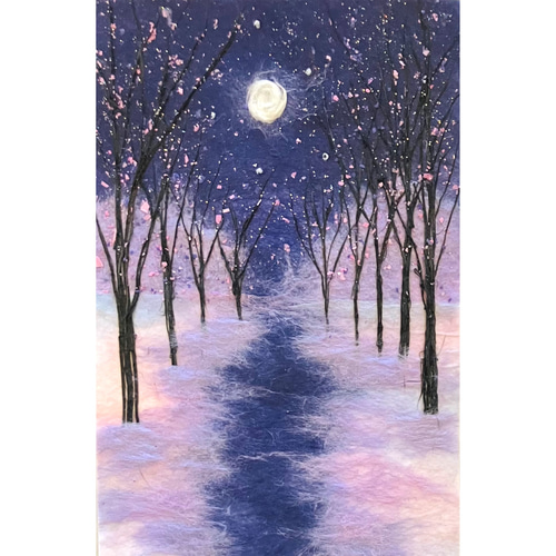 和紙ちぎり絵『枝垂れ桜』F6サイズ原画 4e0e897ec5858667ca78ceb2d8d055