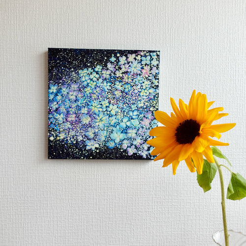 銀河に浮かぶ紫陽花 絵画 むらいさき 通販 19391821｜Creema
