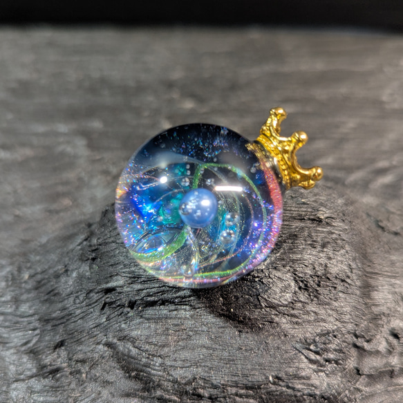宇宙玉レジン/宇宙に咲く花 レジン宇宙玉・25mm ～紅掛花色～ ネックレス | 縁生堂