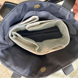 バッグの中を綺麗に整える　バッグの中を使いやすく整理整頓　軽量　ポケット収納　畳めるバッグインバック　日本製ハワイアン 4枚目の画像