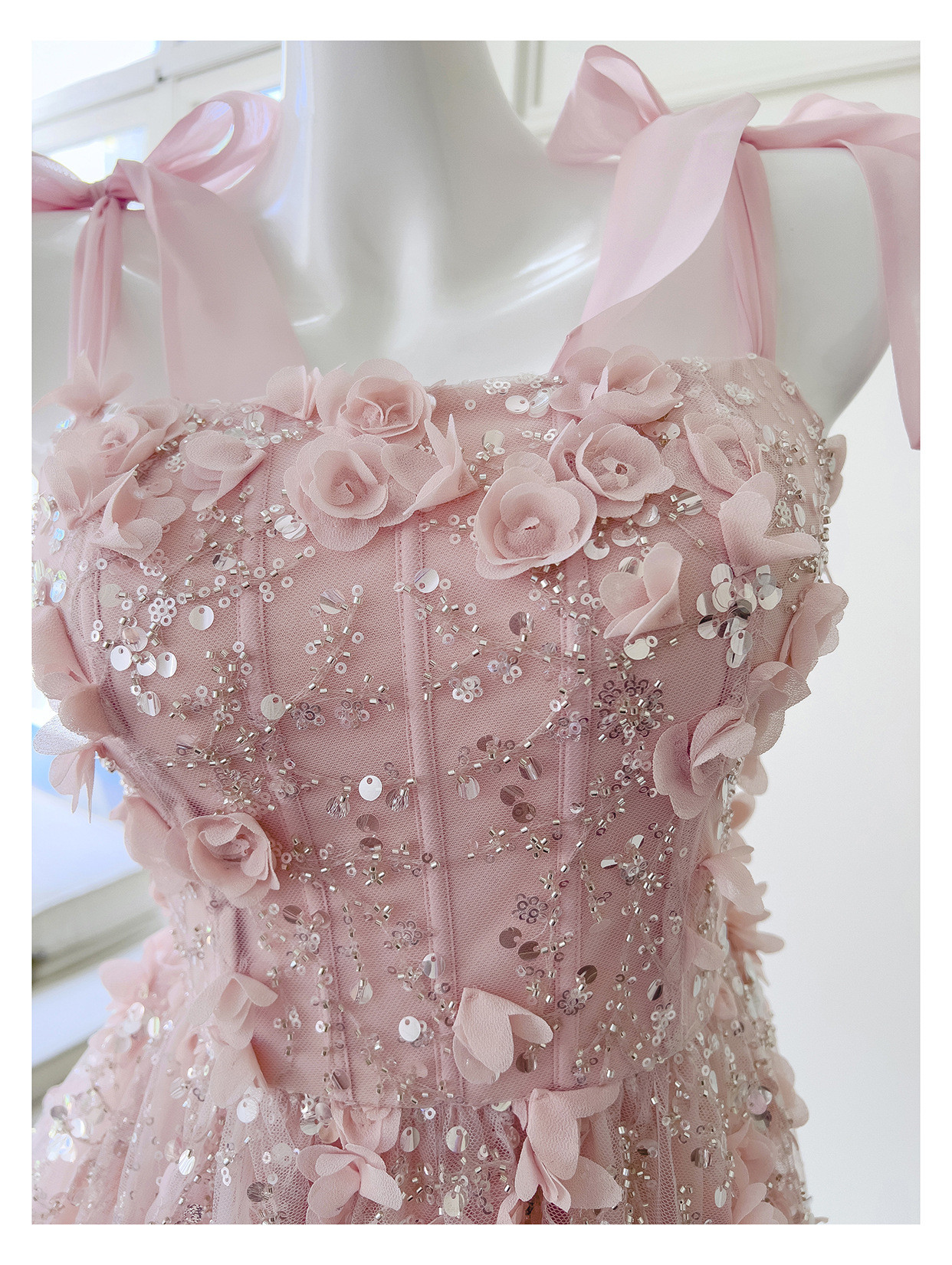 ドレス パーティー ウェディング ワンピース ショート プリンセス ピンク 上品 高級感 優雅 韓国風 結婚式 お呼ばれ