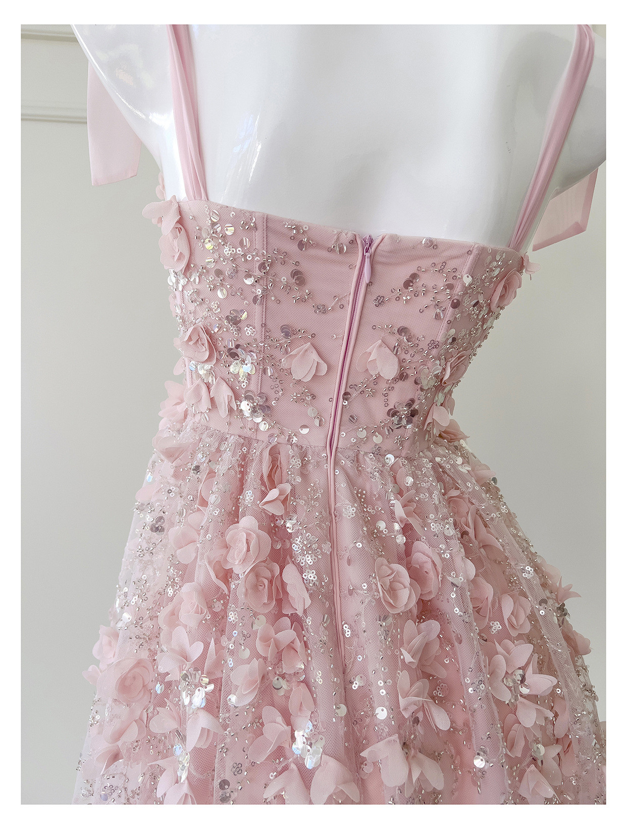 ドレス パーティー ウェディング ワンピース ショート プリンセス ピンク 上品 高級感 優雅 韓国風 結婚式 お呼ばれ