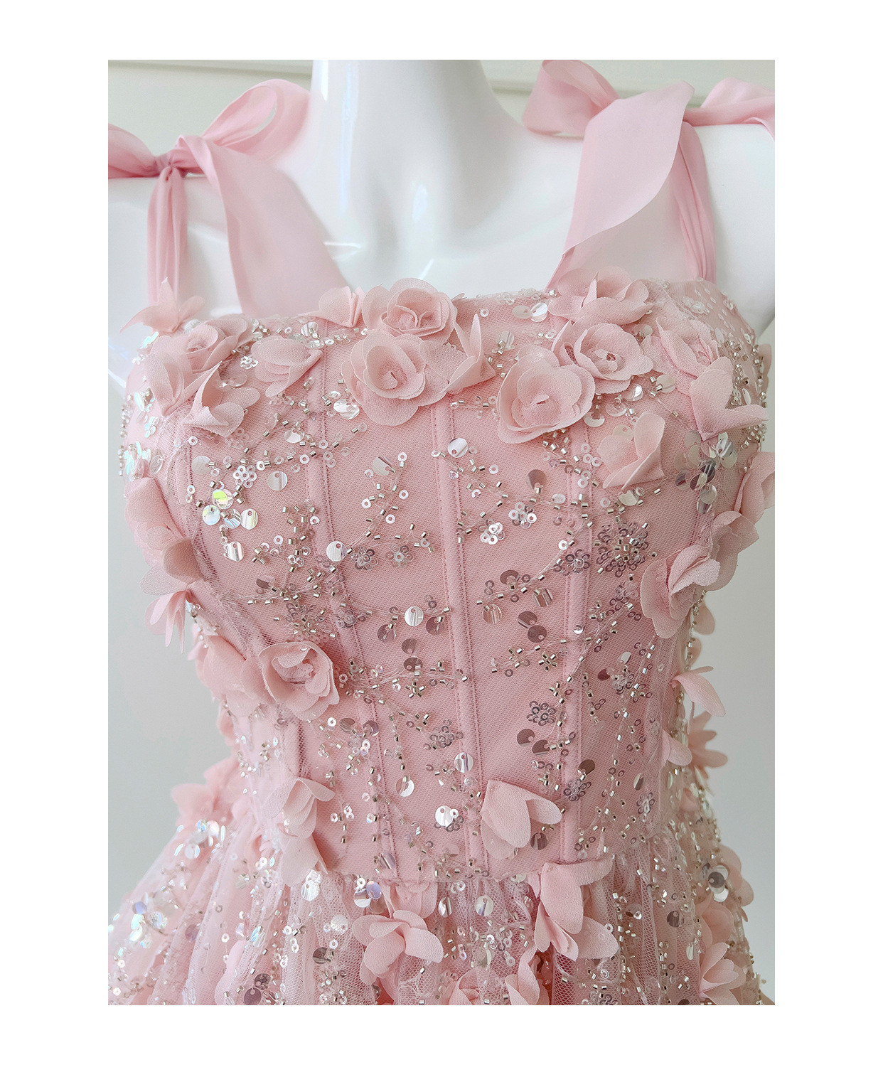 ドレス パーティー ウェディング ワンピース ショート プリンセス ピンク 上品 高級感 優雅 韓国風 結婚式 お呼ばれ