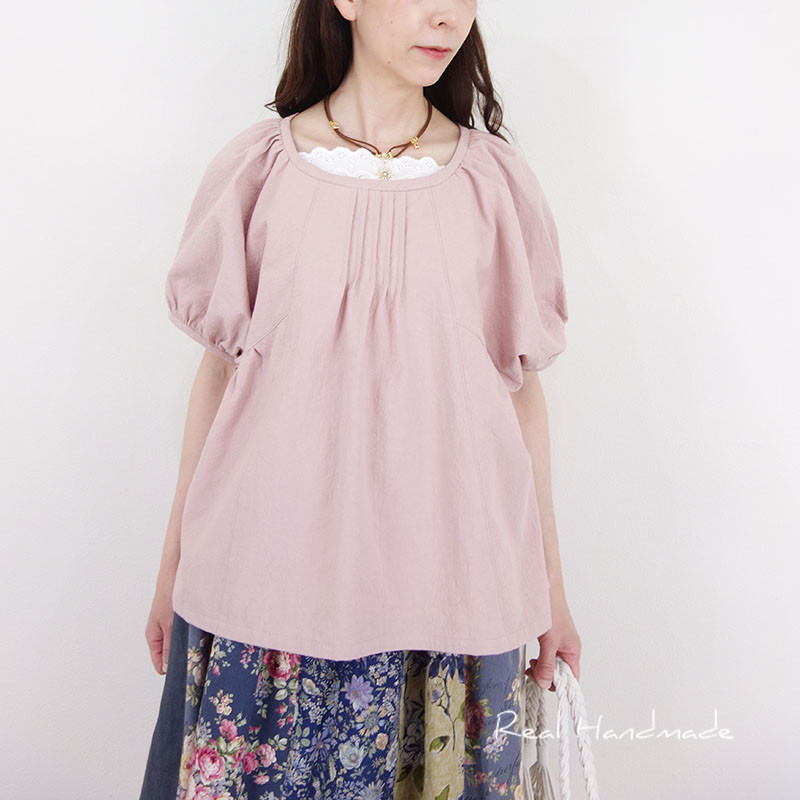 [予約販売] ときめきピンタック・ピンクワッシャーのドルマンプルオーバー 9,578円