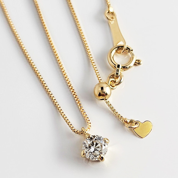 天然 ダイヤモンド 0.3カラット 美しい輝き！ Hカラー SI ベリーグッド品質 K18 ネックレス ★数量限定価格★ 1枚目の画像
