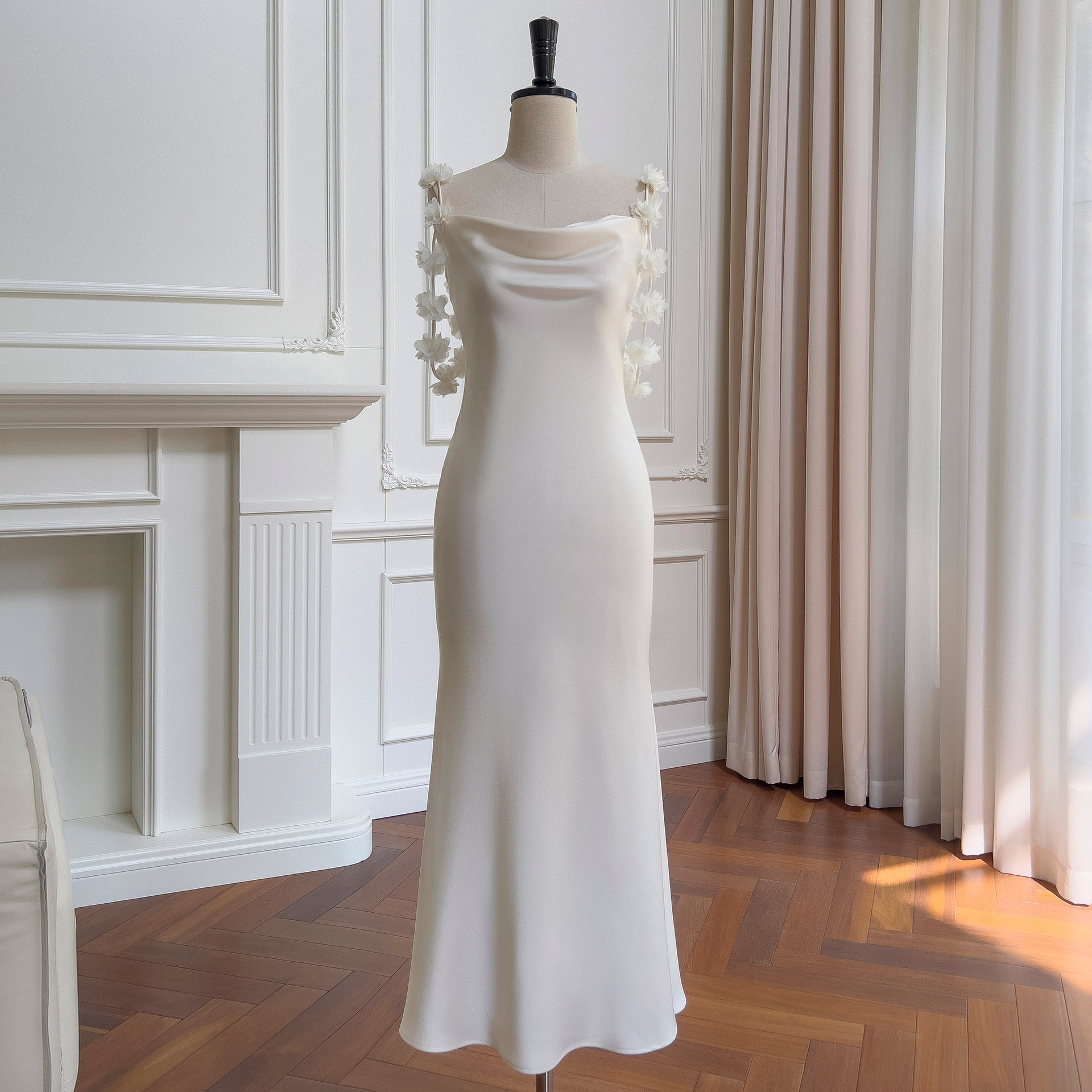 ドレス パーティー ウェディング ワンピース ドレス プリンセス 白 上品 高級感 優雅 韓国風 結婚式 お呼ばれ
