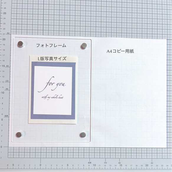 ミモザとかすみ草のフォトフレーム縦型 6枚目の画像