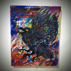 【一点物:F20号】道開きの神SARUTAHIKO-天狗【現代アート/絵画】 一点物:F20号】道開きの神SARUTAHIKO-天狗【現代アート/絵画