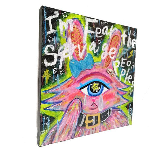 S2号】I'm Fear the savage peoples【現代アート】 絵画 Chika