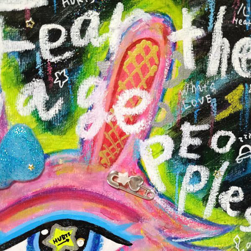 【一点物イラストアート】Who's next【F0号】現代アート,イラスト S2号】I'm Fear the savage peoples【現代アート】 絵画 Chika