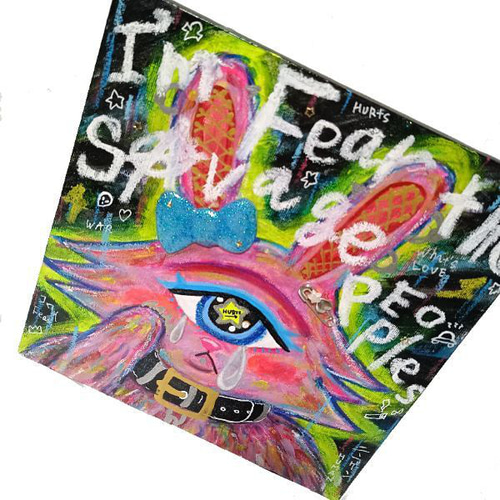 現代アート 原画 S2号】I'm Fear the savage peoples【現代アート】 絵画 Chika