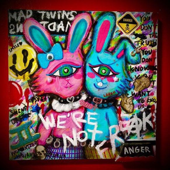 【S4号】WE'RE NOT FREAKS【絵画/現代アート/イラスト】 S4号】WE'RE NOT FREAKS【絵画/現代アート/イラスト】 絵画