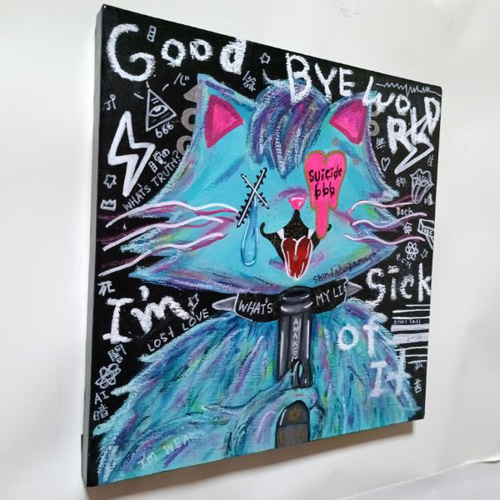 【S2号/2025】I'm sick of it-もううんざり-【現代アート】 S2号/2025】I'm sick of it-もううんざり- 絵画 Chika Shinoda's art