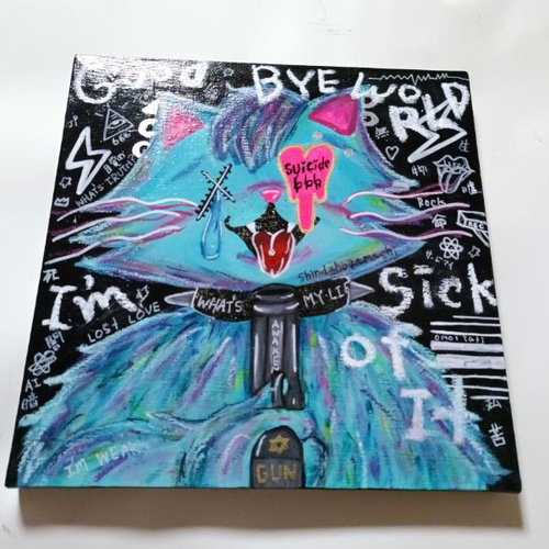 【S2号/2025】I'm sick of it-もううんざり-【現代アート】 S2号/2025】I'm sick of it-もううんざり- 絵画 Chika Shinoda's