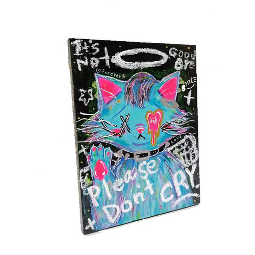 一点物アート/F0号】八咫烏と月【現代アート/アクリル画/絵画】 【公式