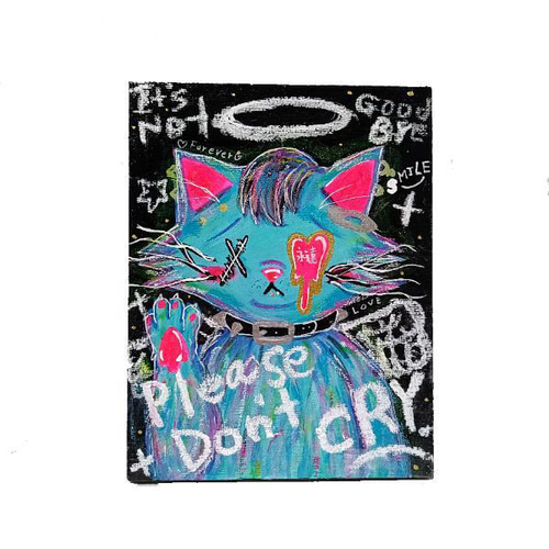 【F0号/現代アート】Please don't CRY【絵画,イラスト】 F0号/現代アート】Please don't CRY【絵画,イラスト.コンテンポラリー