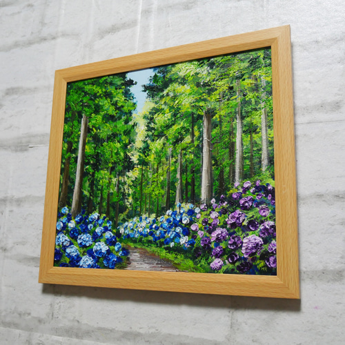 油絵 絵画 【紫陽花畑】 油絵 絵画【紫陽花畑】 絵画 HR 通販 15719547｜Creema(クリーマ)