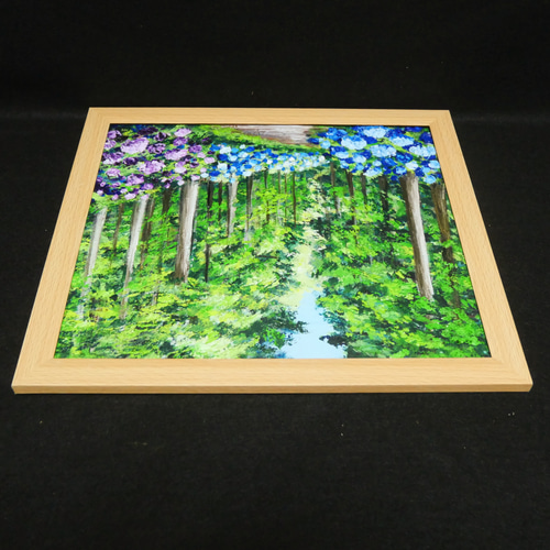 油絵 油彩 油彩画 絵 絵画【森の紫陽花】 油絵 油彩 油彩画 絵 絵画【森の紫陽花】 絵画 HR 通販
