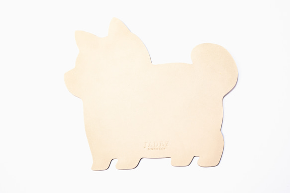 いぬ　マウスパッド mousepad／本革／日本製【納期1～7日以内発送】 1枚目の画像