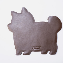 いぬ　マウスパッド mousepad／本革／日本製【納期1～7日以内発送】 3枚目の画像