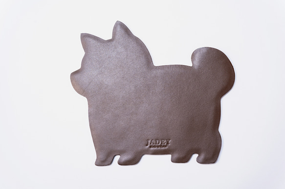 いぬ　マウスパッド mousepad／本革／日本製【納期1～7日以内発送】 3枚目の画像