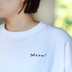 【手刺繍】ロンT登場！やんのかニャンコTシャツ – 背中で語るTシャツ / 猫モチーフ・ユニセックス 10枚目の画像