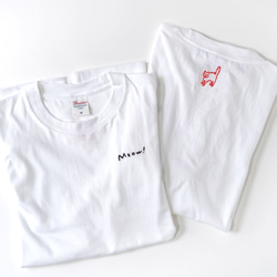 【手刺繍】ロンT登場！やんのかニャンコTシャツ – 背中で語るTシャツ / 猫モチーフ・ユニセックス 5枚目の画像